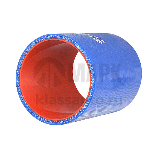 Патрубок радиатора нижний (силикон) синий (Ф66x90) (TRUCKMARK)