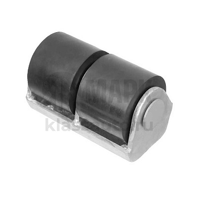 Отбойник резиновый №2003/2 с платформой, 2ролика (КРУГЛЫЙ) (ДхШхВ/100х33х78)