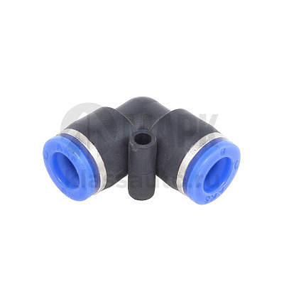 Фитинг соед. для трубок Ф 8 мм (уголок)(аналог)