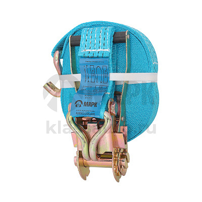 Стяжка груза МАРК 12 метров PREMIUM синяя (100% полиэстер) (5-10т,ширина 50мм)