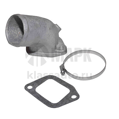 Патрубок помпы (в сборе с хомутом и прокладкой)