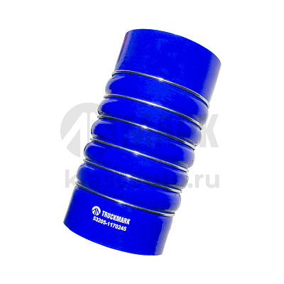 Патрубок интеркулера (силикон) синий 53205-1170248 (Ф100х210) (TRUCKMARK)