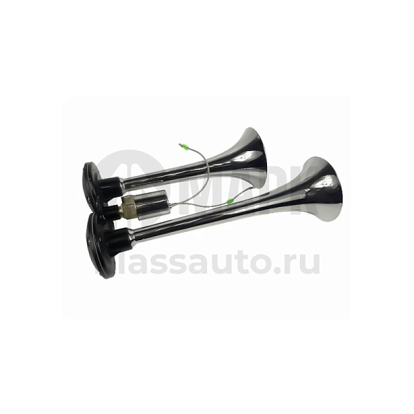 Сигнал двухрожковый 2 х KR 12/24V (хром)