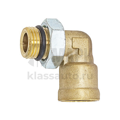 Соединитель трубки ПВХ,полиамид d=12мм М16х1.5 фитинг угловой латунь (Аналог CAMOZZI)