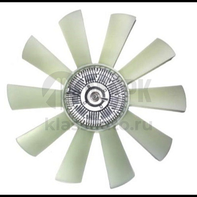 Крыльчатка вентилятора D=520 в сборе с муфтой на дв.В3,9 а/м КамАЗ, ПАЗ, КАВЗ (10 лоп) (BorgWarner)