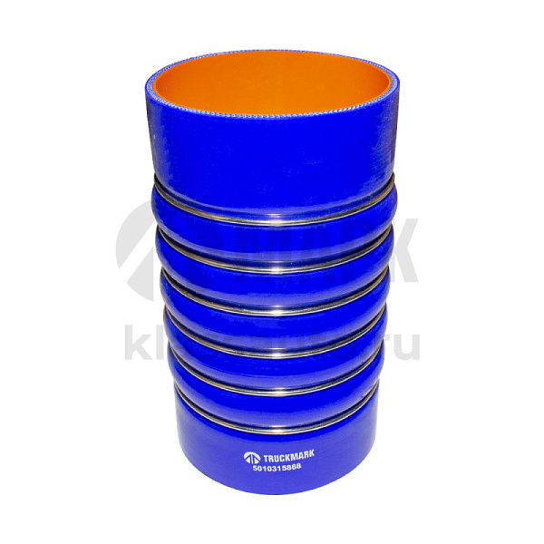 Патрубок интеркулера (силикон) синий (Ф112х210, 6 колец) (TRUCKMARK)
