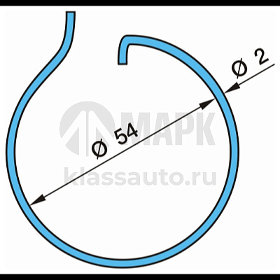 Кольцо стопорное (d54x2) гайки ступицы (под шплинт) BPW ECO  (BPW)