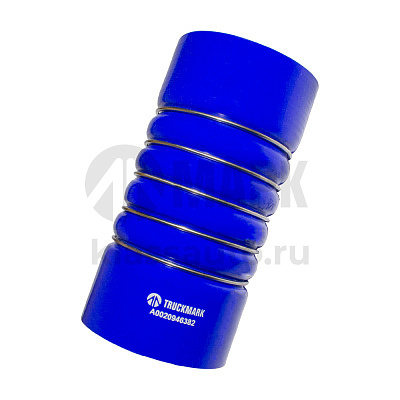 Патрубок интеркулера (силикон) синий (D=100mm/L=205mm/ 5колец) (TRUCKMARK) 
