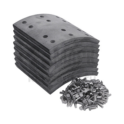 Накладки тормозные L1-12T 133-02-65/66 (c клепками ) СЗАП (ТЕМАС)