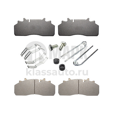 Колодки дисковые 29125 (29277) с установочным комплектом (250х111х29) Volvo FH/FM (UNIX)