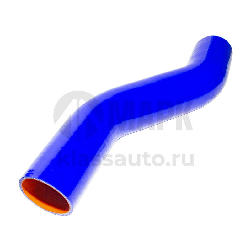 Патрубок радиатора нижний (силикон) синий (Ф70х475) (TRUCKMARK)