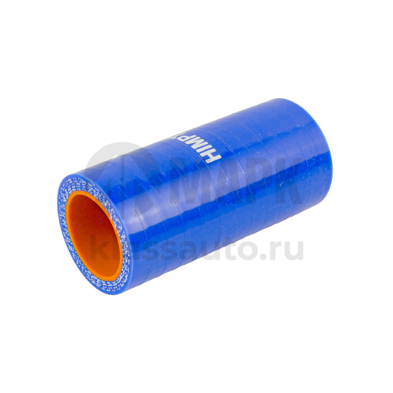 Патрубок ТКР малый (силикон) синий усиленный (Ф22x70)