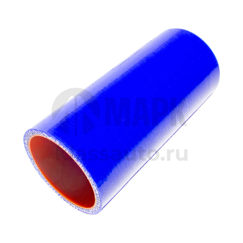 Патрубок радиатора нижний  (силикон) синий (Ф50x130) (TRUCKMARK)
