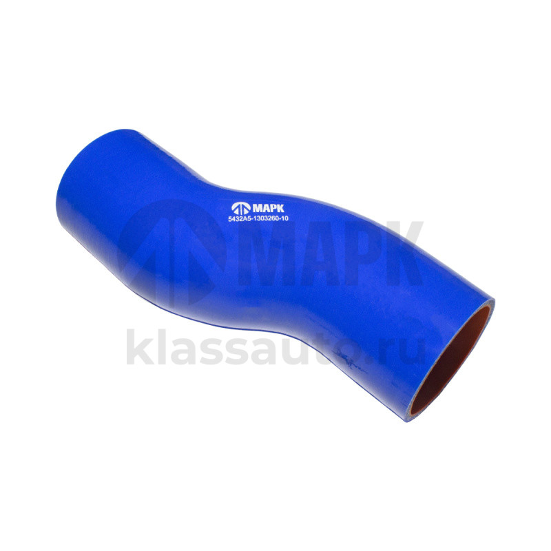 Патрубок радиатора нижний (силикон) синий (Ф70x250) (TRUCKMARK)