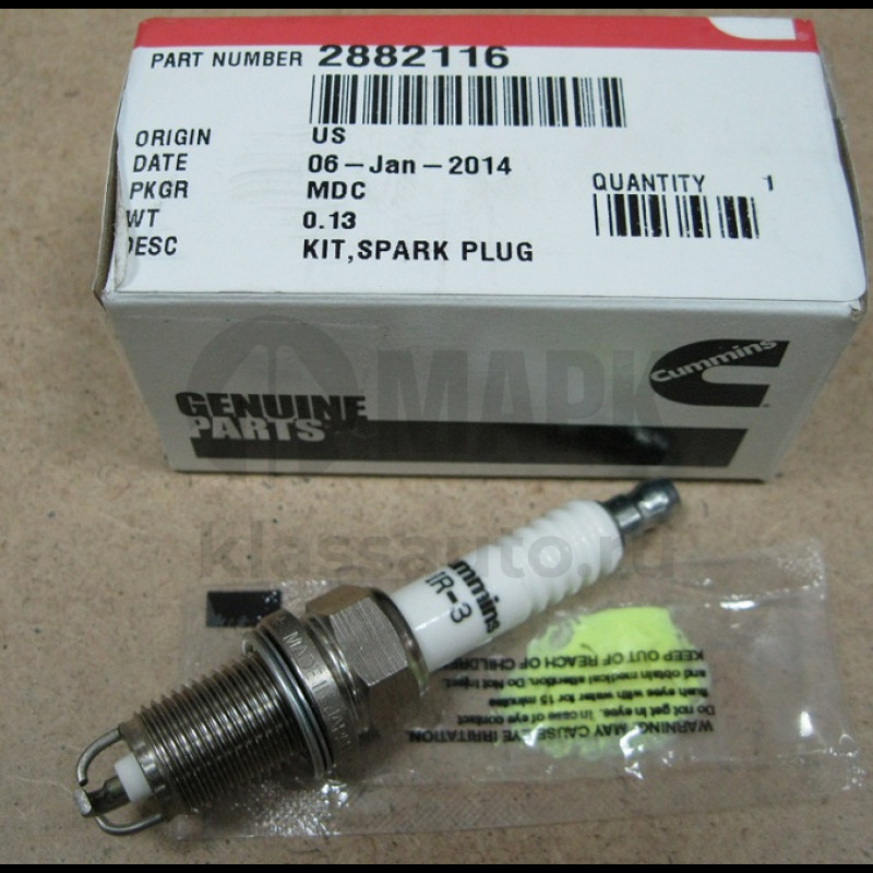 Свеча системы зажигания  4937472, 4955850, 4955851, 4089869, 4089629