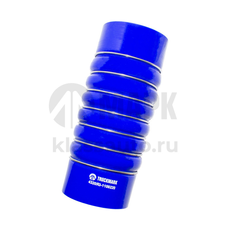 Патрубок интеркулера (силикон) синий (Ф88х240, 7 колец) (TRUCKMARK)