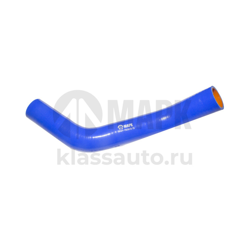 Патрубок радиатора верхний (силикон) синий (Ф38x440) (TRUCKMARK)