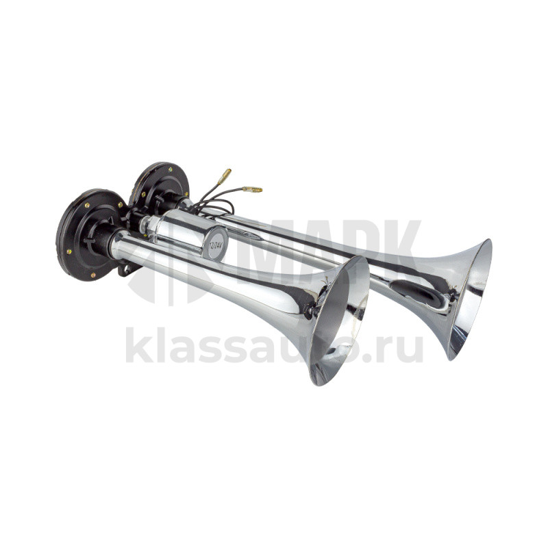 Сигнал двухрожковый 2 х KR 12/24V (хром)