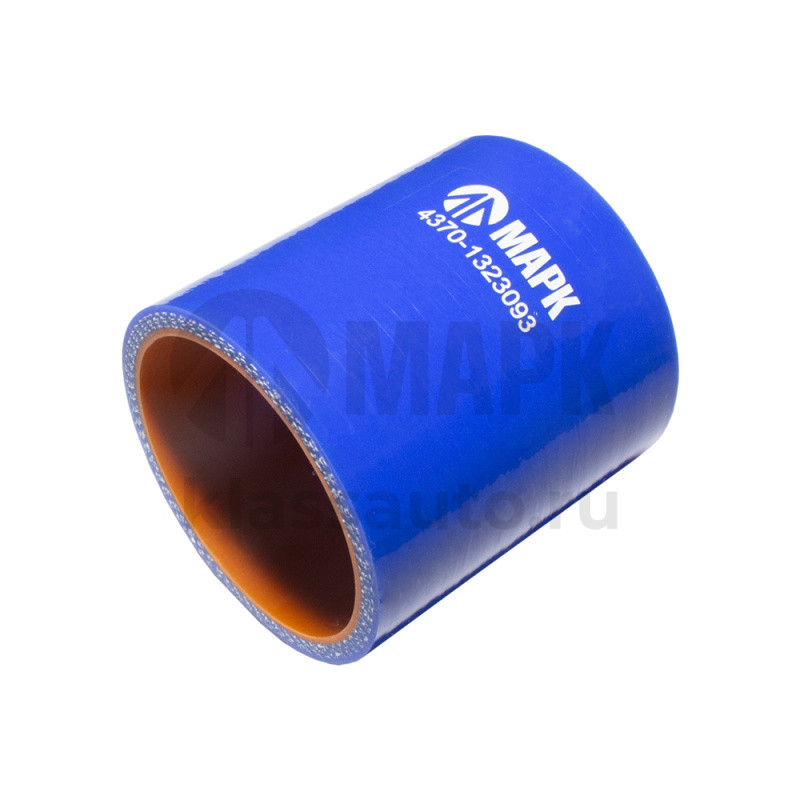 Патрубок интеркулера (силикон) синий (Ф53х67) (МАРК)