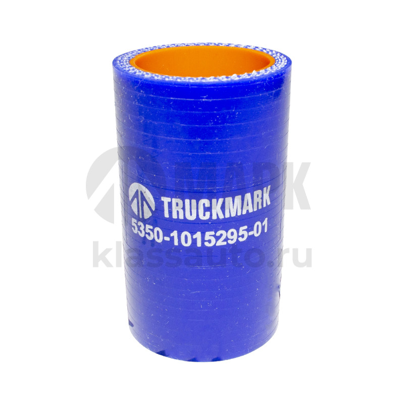 Патрубок радиатора нижний (силикон) синий (Ф32х70) (TRUCKMARK)
